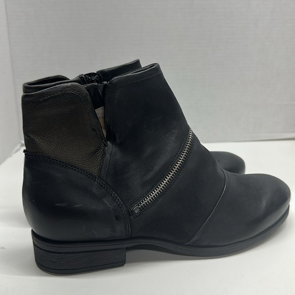 Miz Mooz Solace Boots Leather Ankle Boots Booties Zip Up Black Size Size 11 Wide - Picture 3 of 9